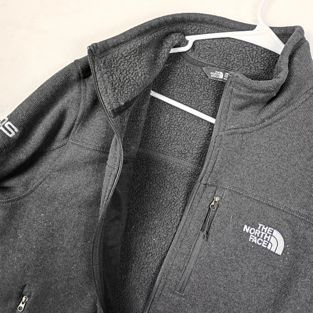 North Face Sweater‎ Full Zip Jacket Mens Small Black Fleece